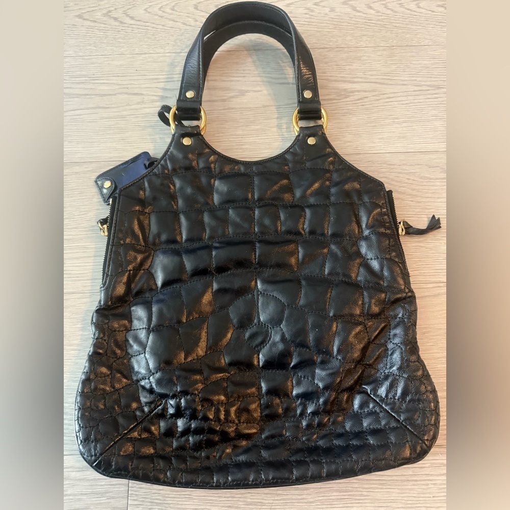 YSL Tribute Patent Leather Handbag Black - Picture 3 of 11